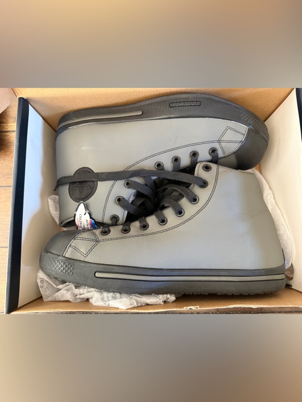 Converse Gray High-Top Sneakers with Black Laces